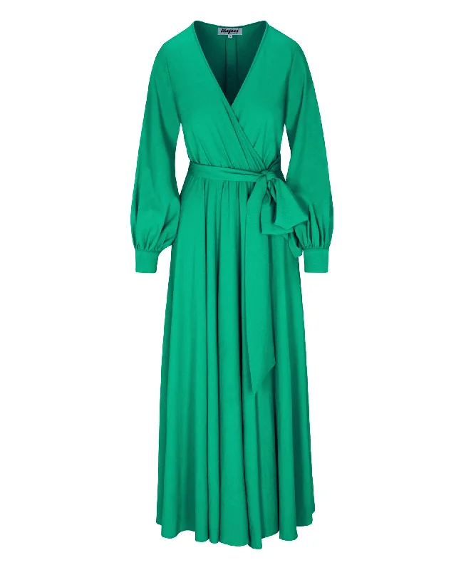 Women's High Collar DressesLilyPad Maxi Dress - Emerald