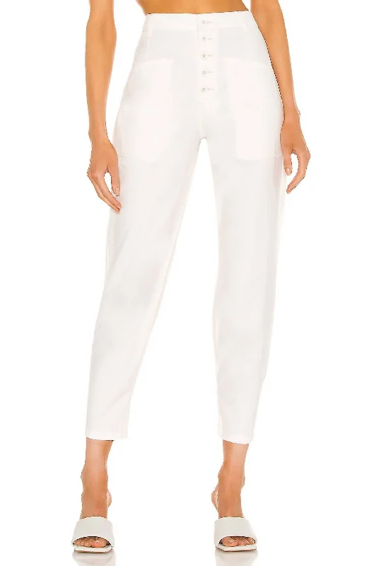 Women's Jodhpurs with Ankle LengthTammy High Rise Trouser In Alabaster