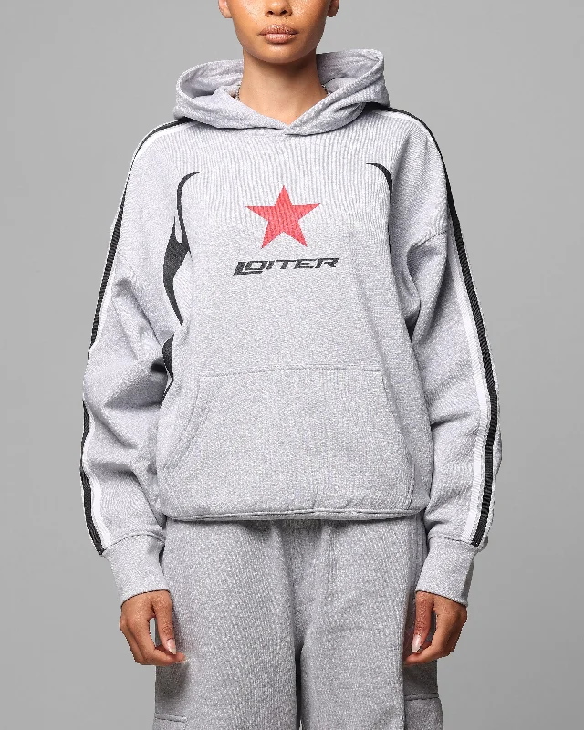 Women's Hooded Sweatshirts with Rayon LiningLoiter Trackstar Hoodie Grey Marle