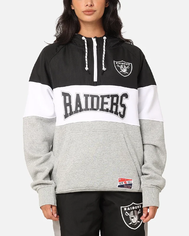 Women's Hooded Sweatshirts with Fleece LiningNew Era Las Vegas Raiders Quarter Zip Hoodie Black