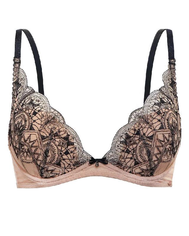 wireless bra with foam cups for shapeGossard VIP Henna Padded Plunge Bra