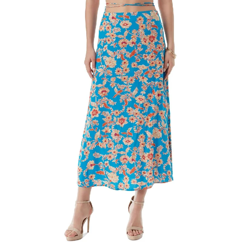 Women's Printed SkirtsWomens A-Line Side Slit A-Line Skirt