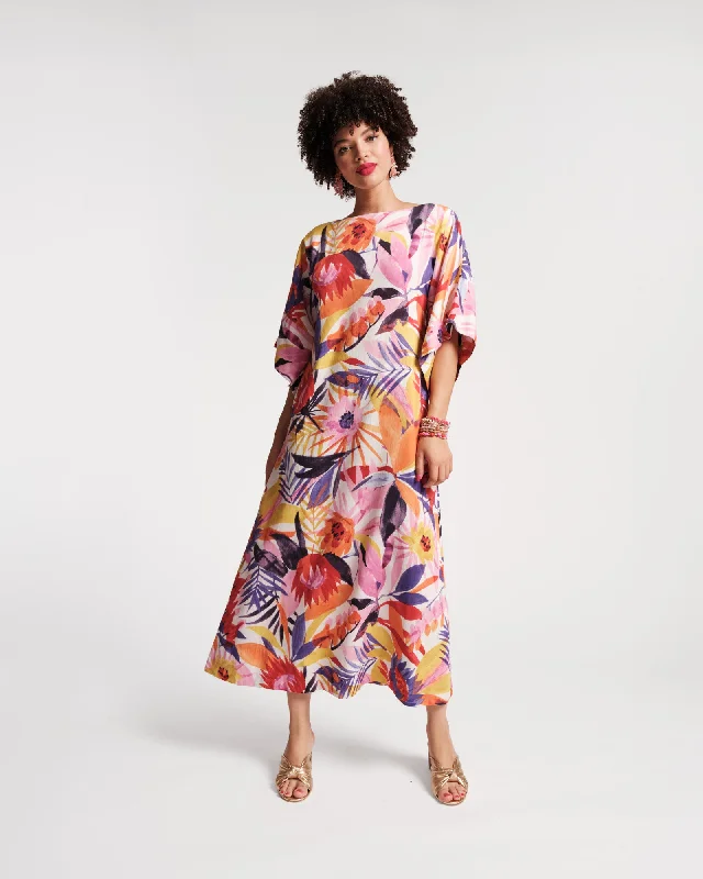 Women's Off-Shoulder DressesSpinnaker Maxi Dress Lanai Print