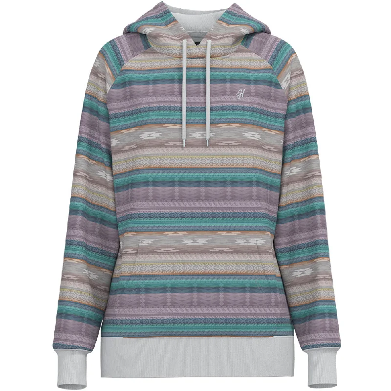 Women's Hooded Sweatshirts with Welt Pockets"Legendary Hoody" Purple/ Serape