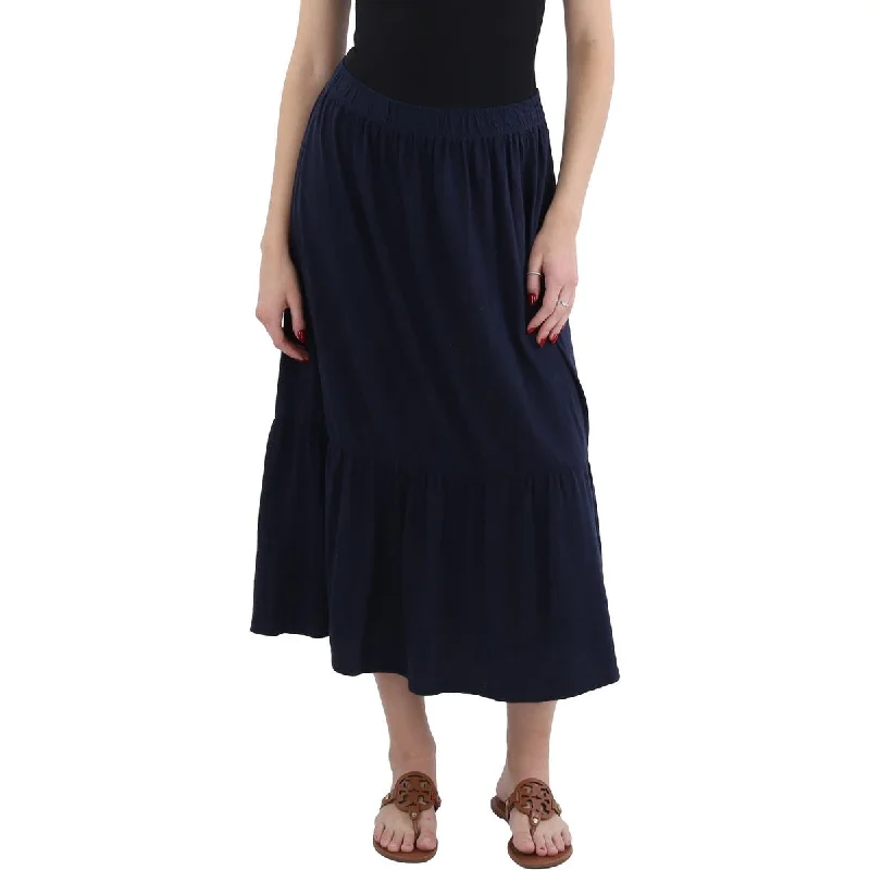 Women's Fall SkirtsWomens Midi Tiered Midi Skirt