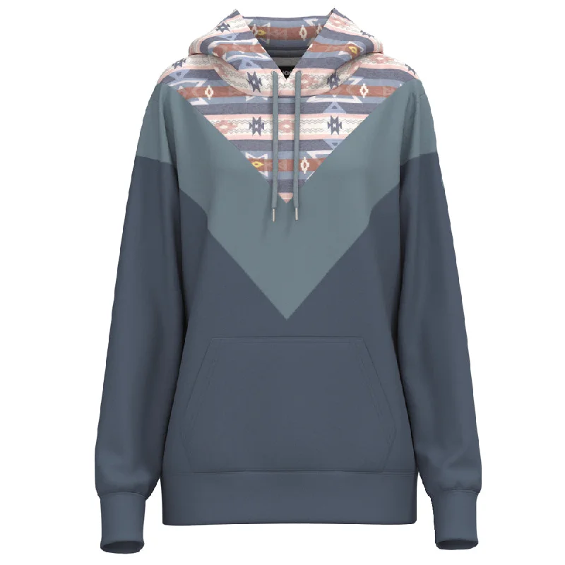 Women's Hooded Sweatshirts with Lightweight Fabric"Berkley" Aztec/ Blue  Hoody