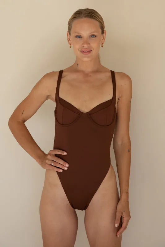 The Amalfi Underwire One Piece - Espresso