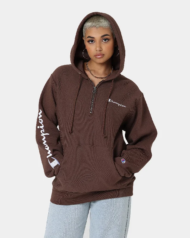 Women's Hooded Sweatshirts with Stretch WaistChampion Reverse Weave Quarter Zip Hoodie Coco Loco