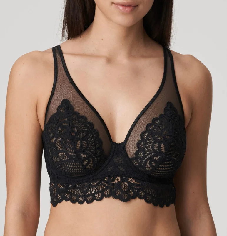 wireless bra with foam cups for shapeFirst Night 0141886 Longline - Black