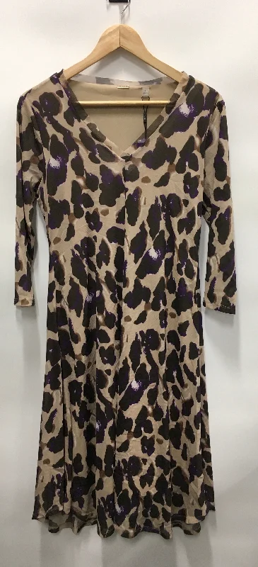 Women's Collarless DressesAnimal Print Dress Casual Short Tahari By Arthur Levine, Size M