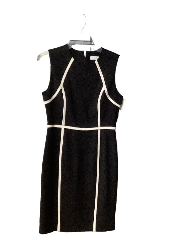 Women's Rounded Collar DressesBlack & White Dress Work Calvin Klein, Size 6