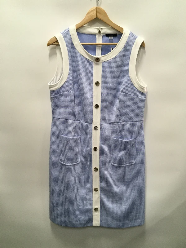 Women's Shawl Collar DressesBlue Dress Casual Short Tommy Hilfiger, Size Xl