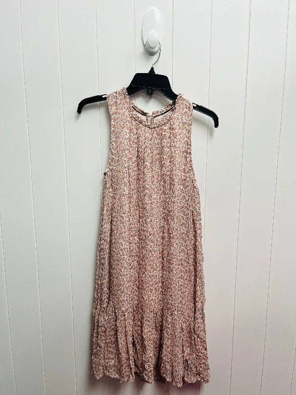 Women's U-Shaped Collar DressesPink Dress Casual Short Anthropologie, Size Xs