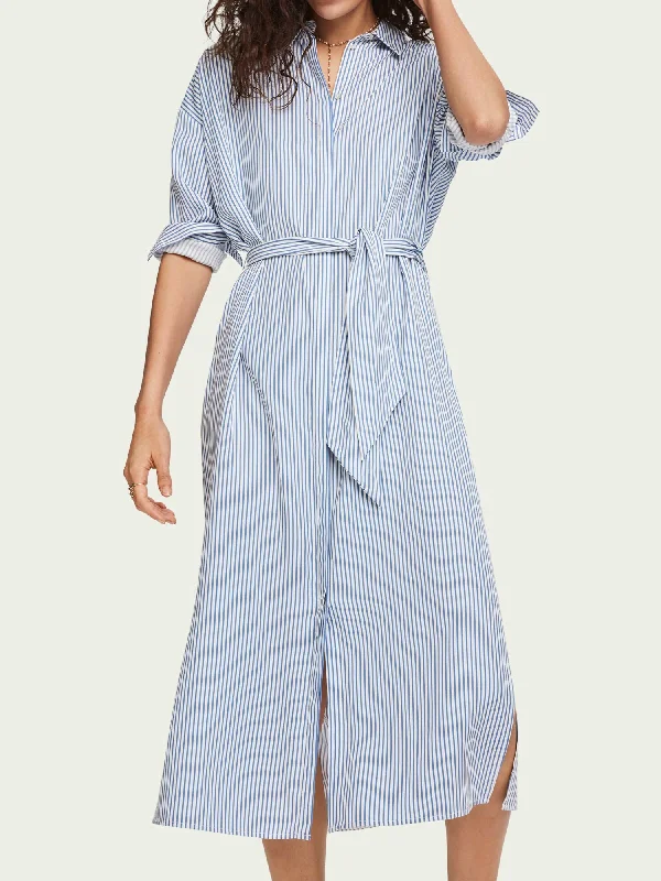 Women's Shirt Collar DressesScotch & Soda Striped Seersucker Shirt Dress