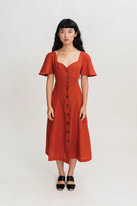 Women's One-Shoulder DressesSunday Dress in Paprika