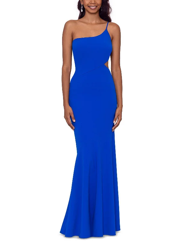 Women's Square Collar DressesWomens One Shoulder Long Evening Dress